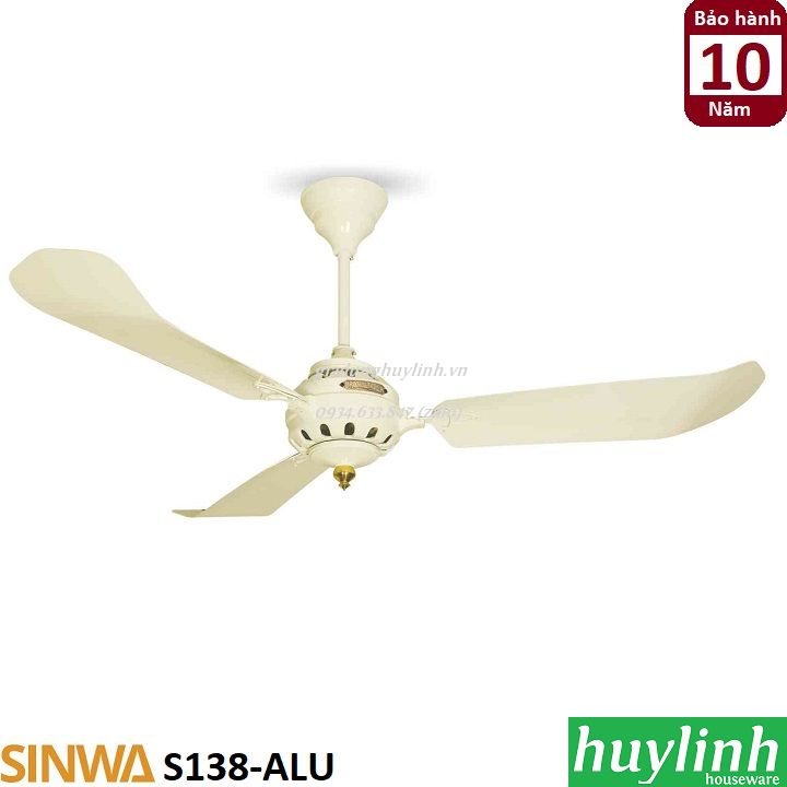 Quạt trần kiểu cổ điển Sinwa S138-ALU