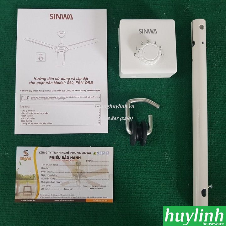 Quạt trần Sinwa S60 - 3 cánh 4