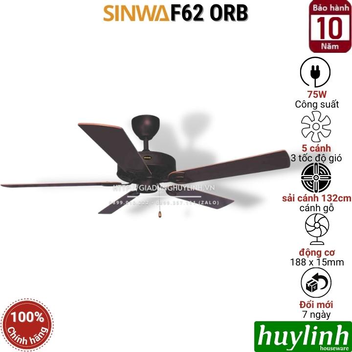 Quạt trần trang trí Sinwa F62 ORB