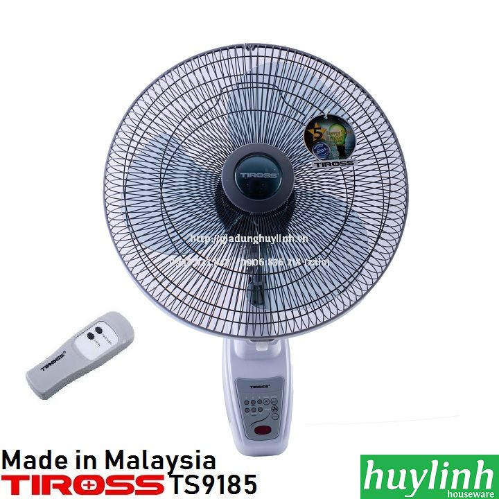 Quạt treo tường Tiross TS9185 - TS9186 - Malaysia - Có Remote 2