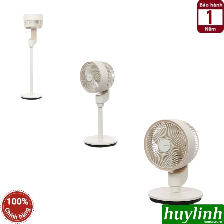Quạt cây đứng tuần hoàn không khí Sharp PJ-CD603V-C - động cơ DC 24W - 3 cánh 3 tốc độ gió 3