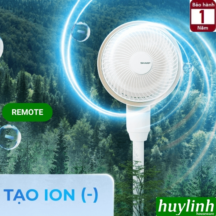 Quạt cây đứng tuần hoàn không khí Sharp PJ-CD603V-C - động cơ DC 24W - 3 cánh 3 tốc độ gió