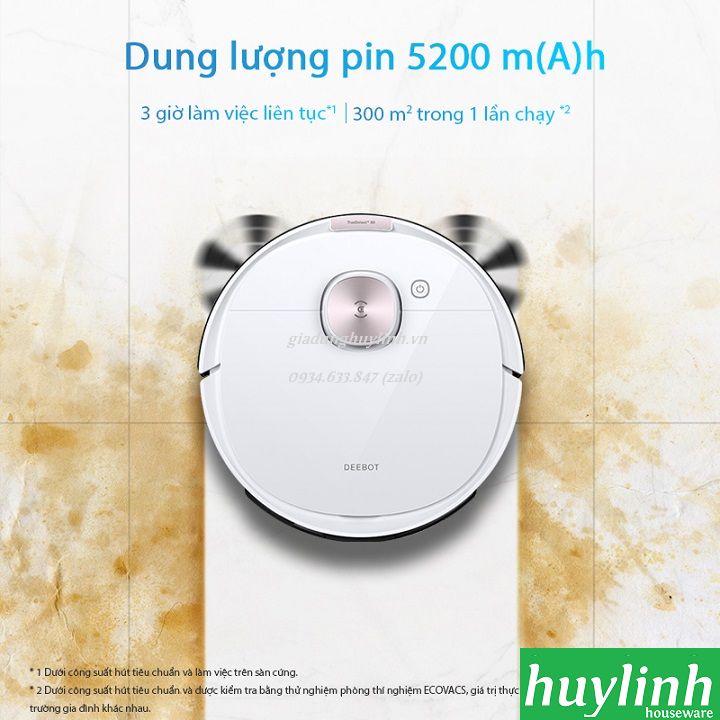 Robot hút bụi lau nhà Ecovacs Deebot OZMO T8 PLUS  5