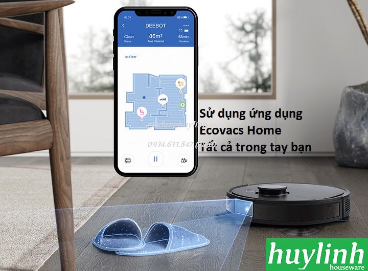 Robot hút bụi lau nhà Ecovacs Deebot OZMO T8 AIVI 7