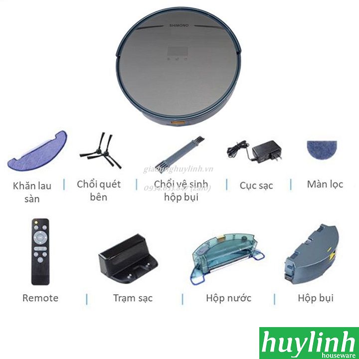 Robot hút bụi lau nhà Shimono X5S - điều khiển smartphone 8
