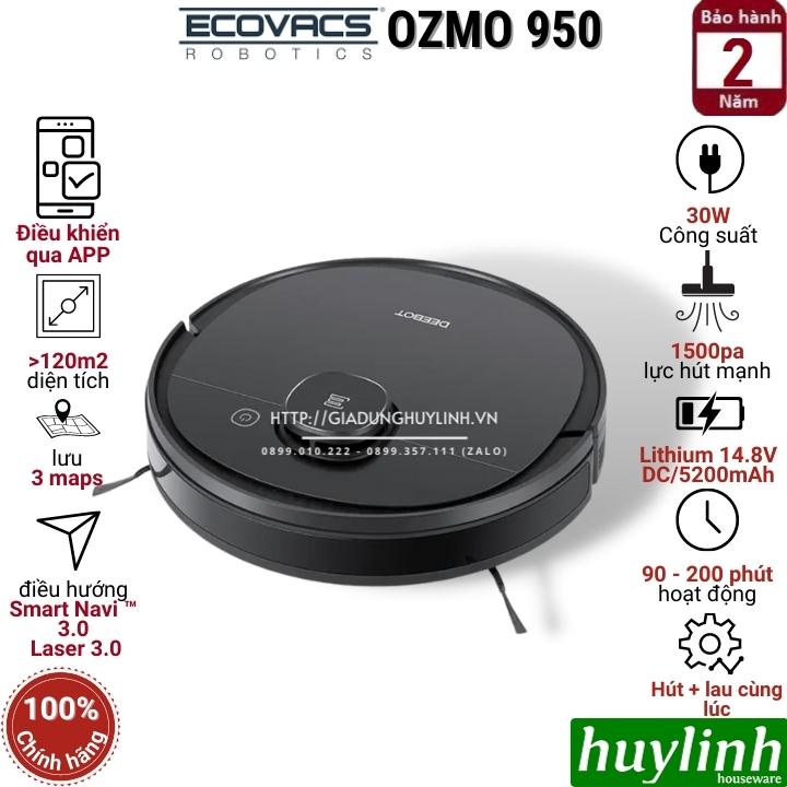 Robot hút bụi lau nhà Ecovacs Deebot OZMO 950