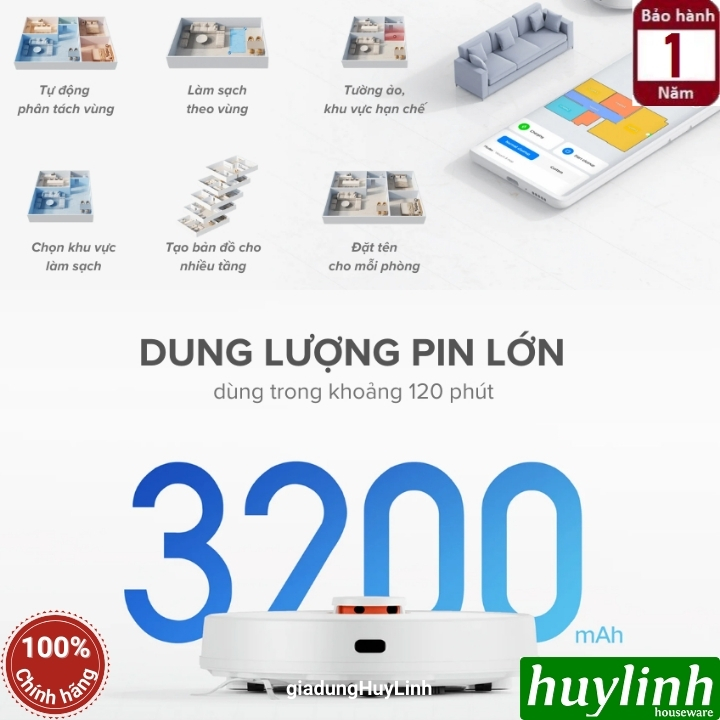 Robot hút bụi lau nhà tự động Xiaomi S10 EU - Hàng chính hãng 3