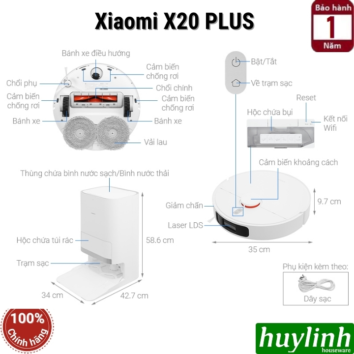 Robot hút bụi lau nhà Xiaomi X20