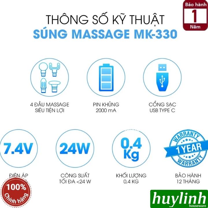 Súng massage cầm tay dùng pin Buheung MK-330 2