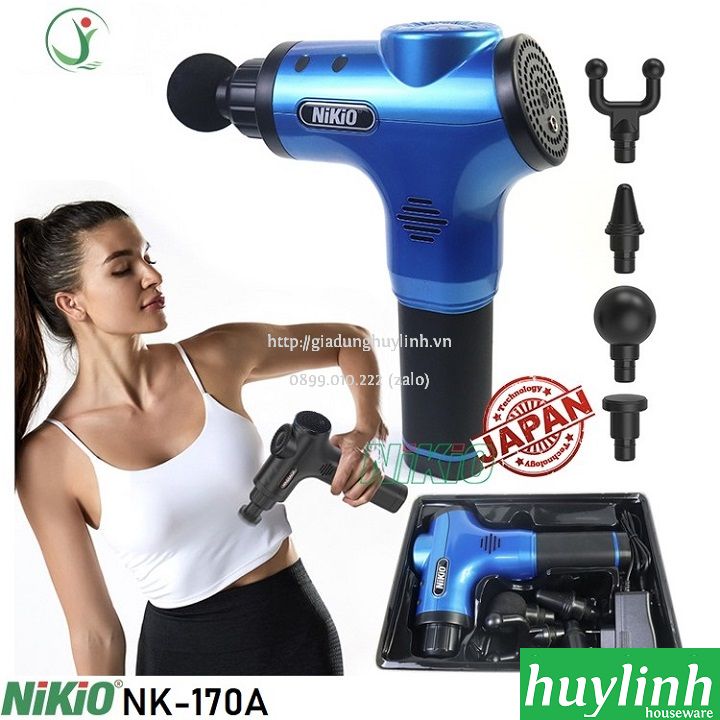 Súng máy massage cầm tay dùng pin Nikio NK-170A -2000mAh