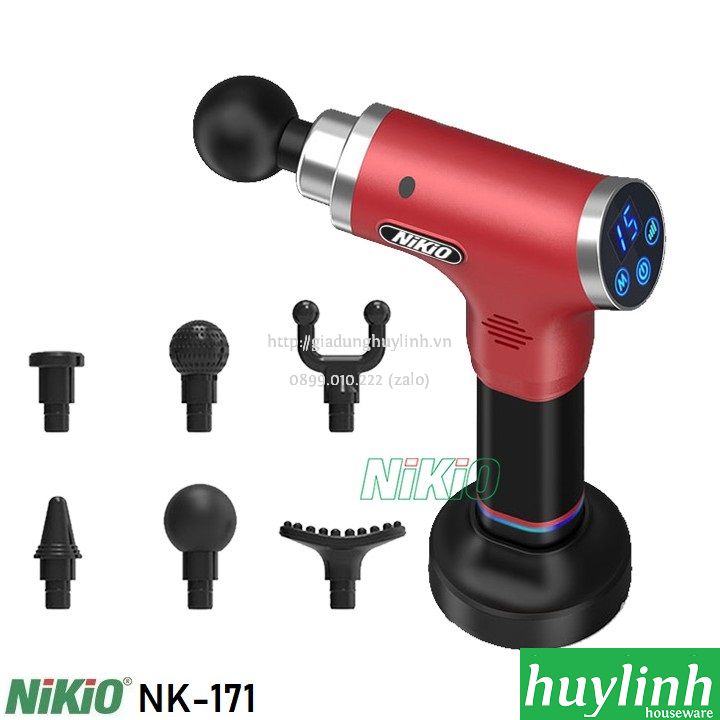 Súng máy massage cầm tay dùng pin Nikio NK-171 - 2400mAh 2