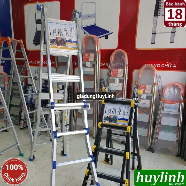 Thang nhôm trượt đa năng Nikawa NKE-45 5 bậc 5