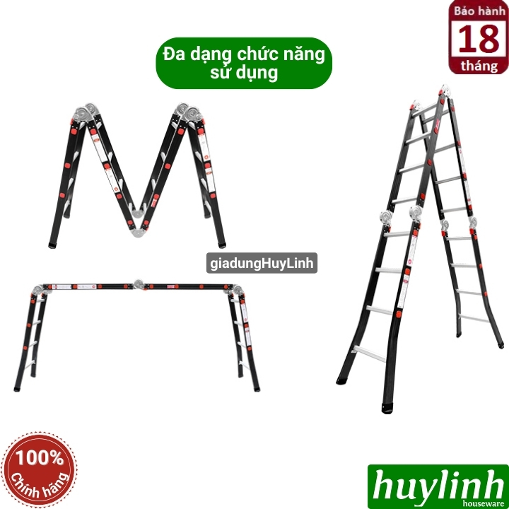 Thang nhôm gấp 4 đoạn 4 bậc Nikawa NKG-44C 5
