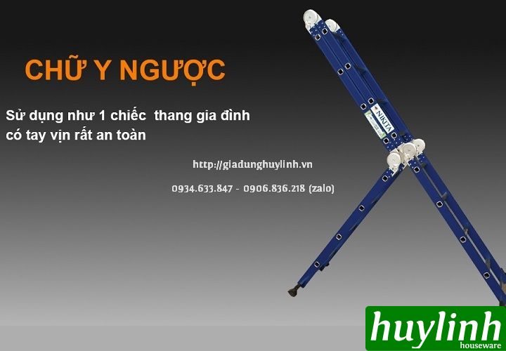 Thang nhôm gấp 4 đoạn 4 bậc Nikita T44XD - 4.7 mét 4