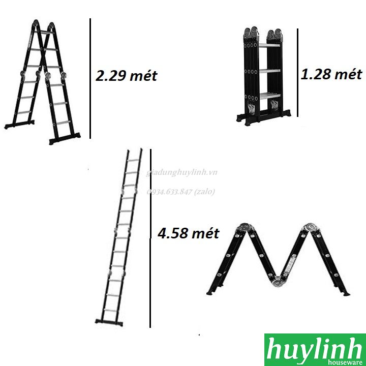 Thang nhôm gấp 4 đoạn Nikawa NKG-44 2