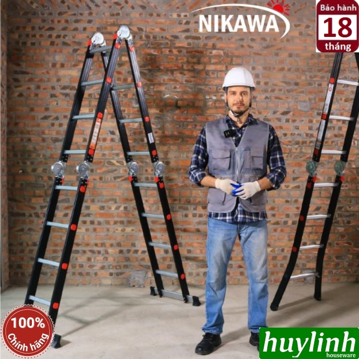 Thang nhôm gấp 4 đoạn Nikawa NKG-43 và NKG-44 4