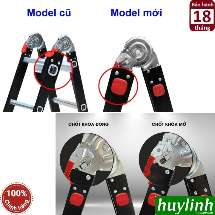 Thang nhôm gấp 4 đoạn Nikawa NKG-43 và NKG-44 4