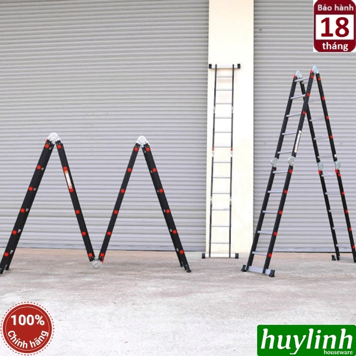 Thang nhôm gấp 4 đoạn Nikawa NKG-43 và NKG-44 5