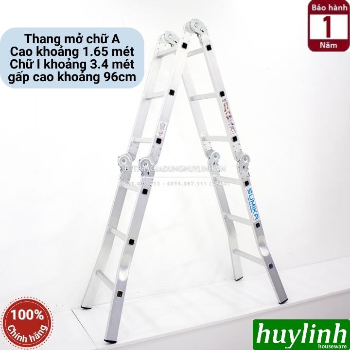 Thang nhôm gấp đa năng 4 đoạn Sumika SK-603 - 3.4 mét 4
