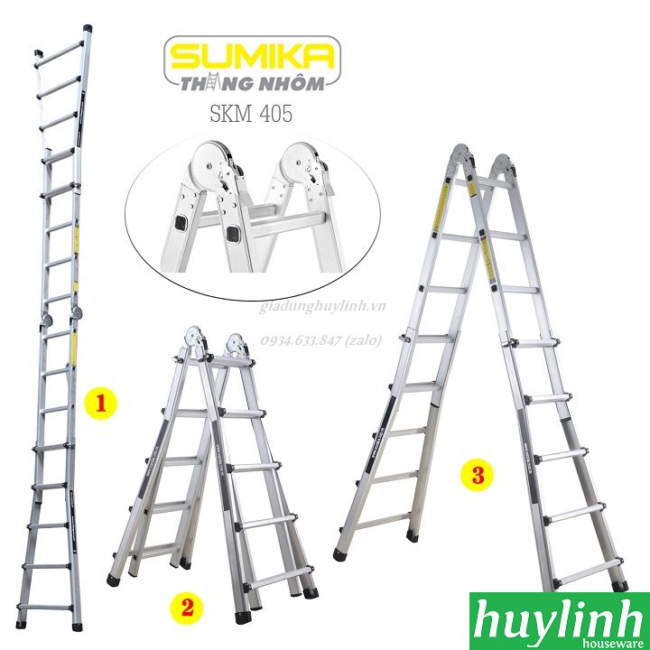 Thang nhôm gấp đa năng Sumika SKM-405 3