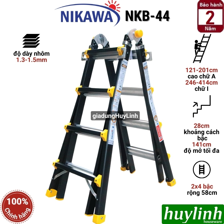 Thang nhôm gấp đa năng Nikawa NKB-44