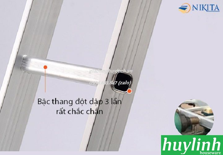  Thang nhôm gấp 4 khúc Nikita GA37 - 3.7 mét 5