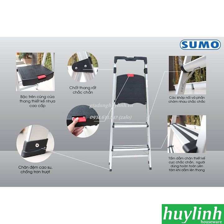 Thang nhôm ghế Sumo ADS-603 - 3 bậc 3