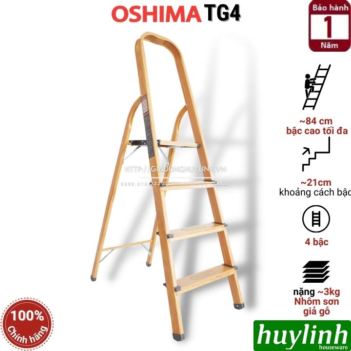 Thang nhôm ghế 4 bậc Oshima TG4 - cao 84cm