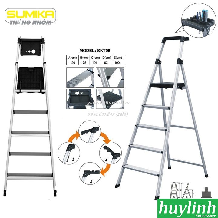 Thang ghế 5 bậc Sumika SKT05 2