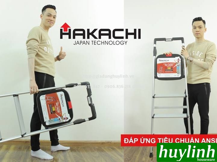 Thang nhôm ghế 3 bậc Hakachi HL-03 - 72cm 6