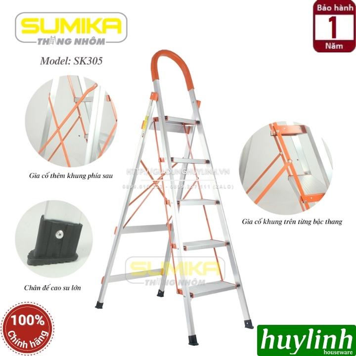 Thang nhôm ghế Sumika SK305 - 5 bậc - 123 cm 2