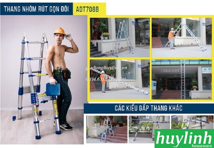 Thang nhôm rút đôi Advindeq ADT708B - 5 mét - giadunghuylinh.vn 7
