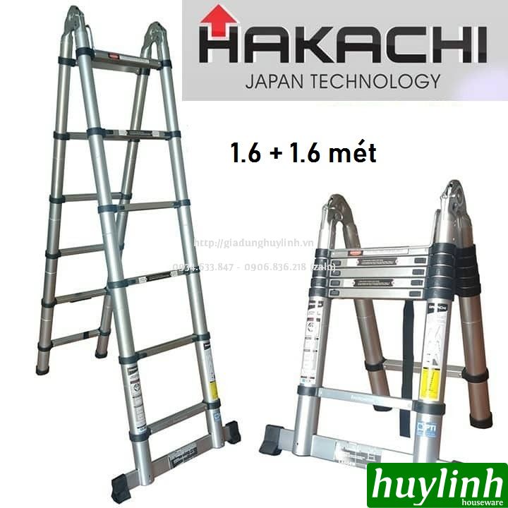 Thang nhôm rút đôi chữ A Hakachi HM-10 - 3.2 mét 2