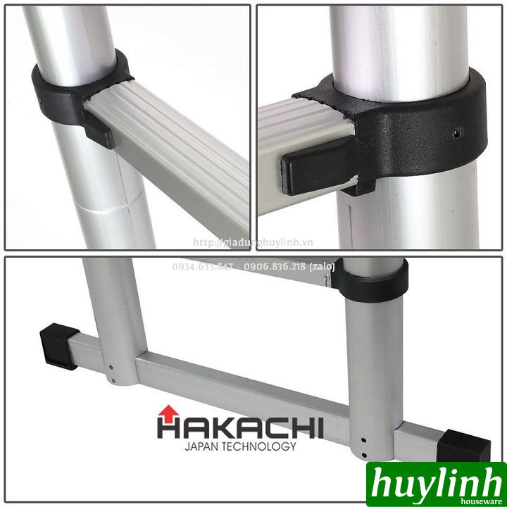 Thang nhôm rút đôi chữ A Hakachi HM-10 - 3.2 mét 3