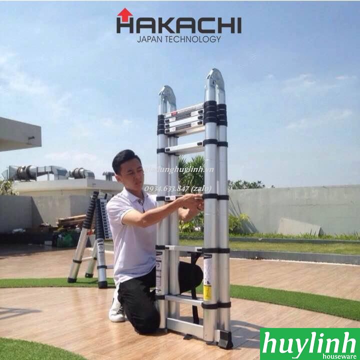 Thang nhôm rút đôi Hakachi HM-18CP - 5.6 mét 3