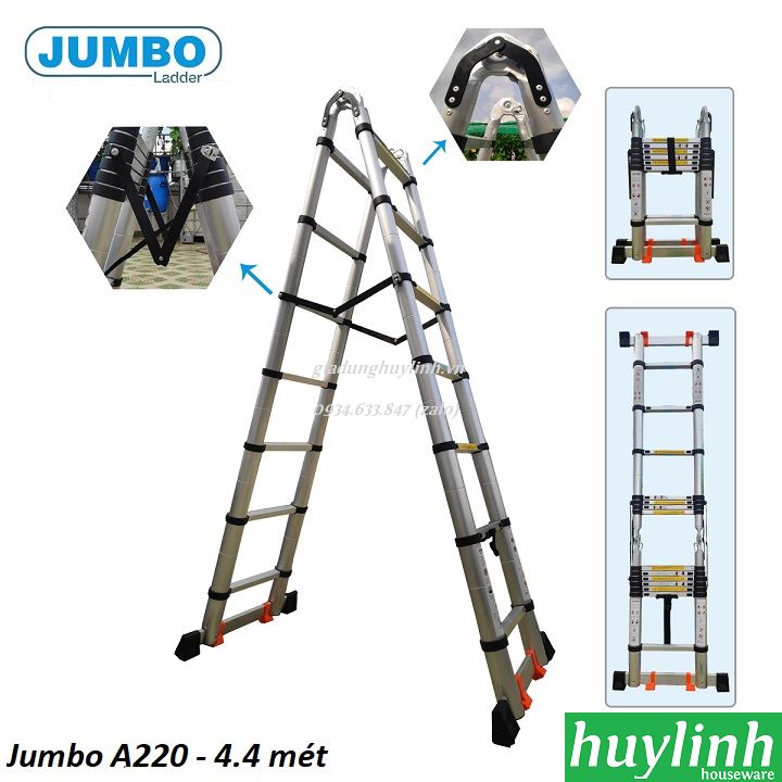 Thang nhôm rút đôi Jumbo A220