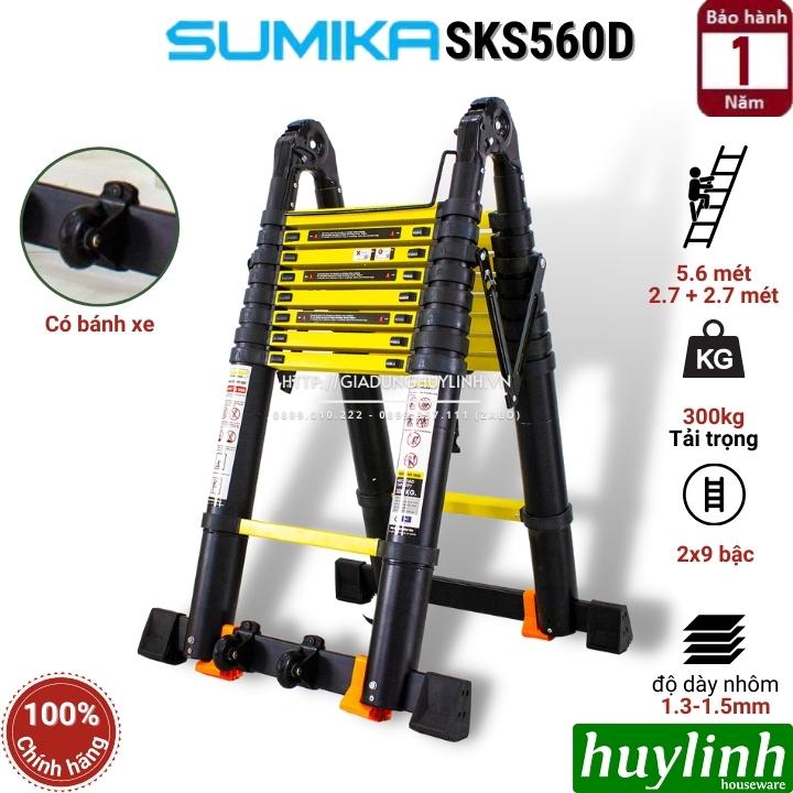 Thang nhôm rút đôi chữ A Sumika SKS560D - 5.6 mét