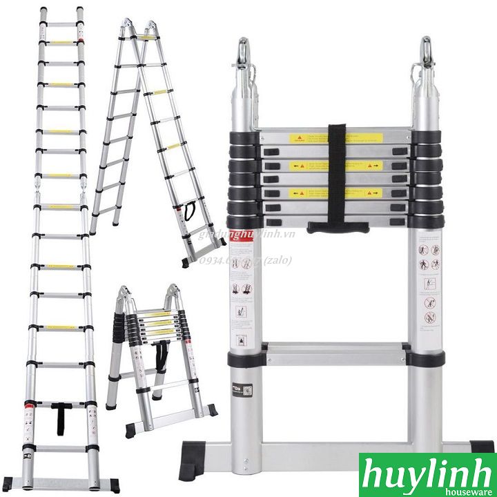 Thang nhôm rút đôi Nikita AI38 - 3.8 mét 2