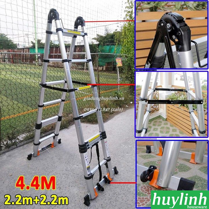 Thang nhôm rút đôi Sumika SK440D New - 4.4 mét 3