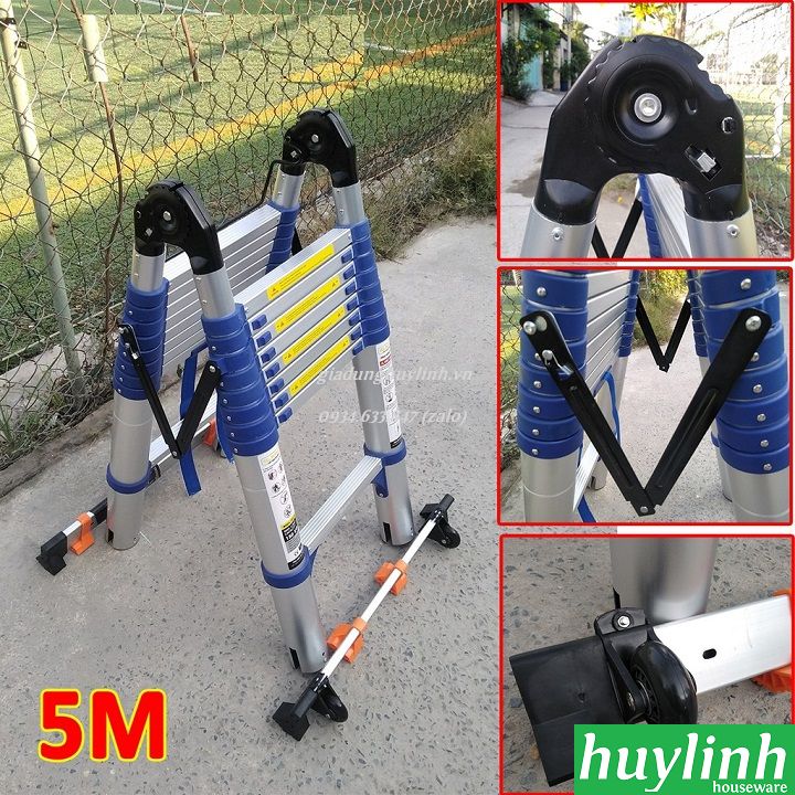 Thang nhôm rút đôi Sumika SKB500D - 5 mét 2