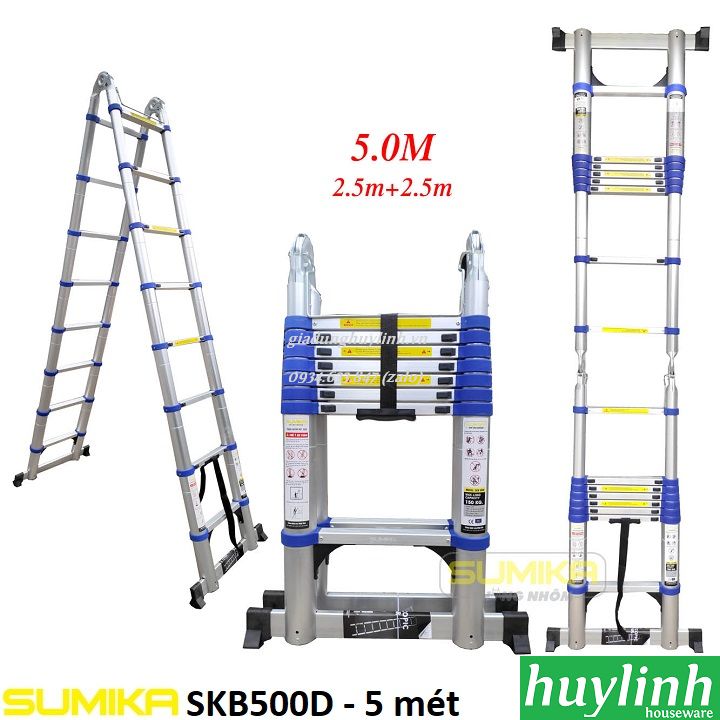 Thang nhôm rút đôi Sumika SKB500D - 5 mét