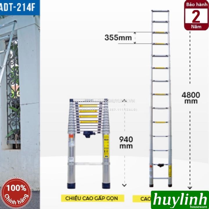 Thang nhôm rút đơn đai nhôm Advindeq ADT214F - 4.8 mét 2