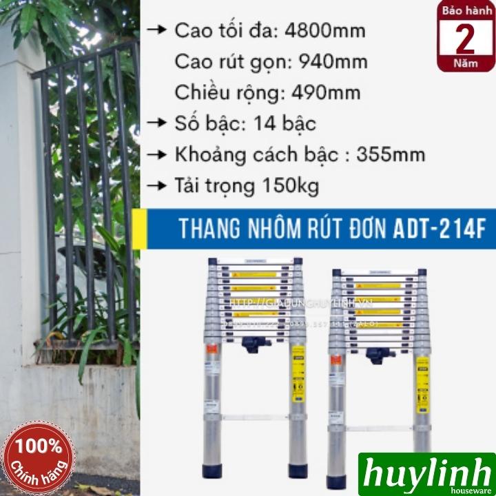 Thang nhôm rút đơn đai nhôm Advindeq ADT214F - 4.8 mét 3