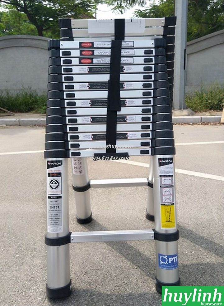 Thang nhôm rút đơn Hakachi HT-500CP - 5 mét 5