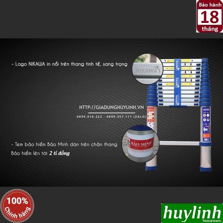 Thang nhôm rút đơn Nikawa NK-32 NEW - 3.2 mét - Tặng đệm cao su 4