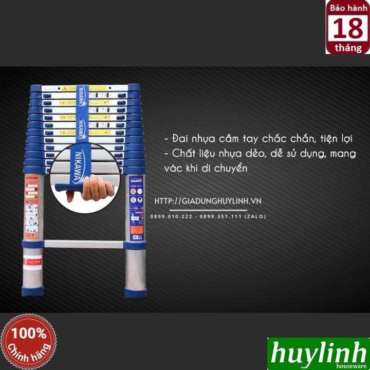Thang nhôm rút đơn Nikawa NK-32 NEW - 3.2 mét - Tặng đệm cao su 5