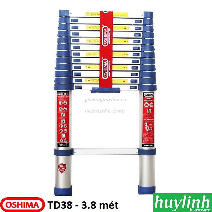 Thang nhôm rút đơn Oshima TD38 - 3.8 mét