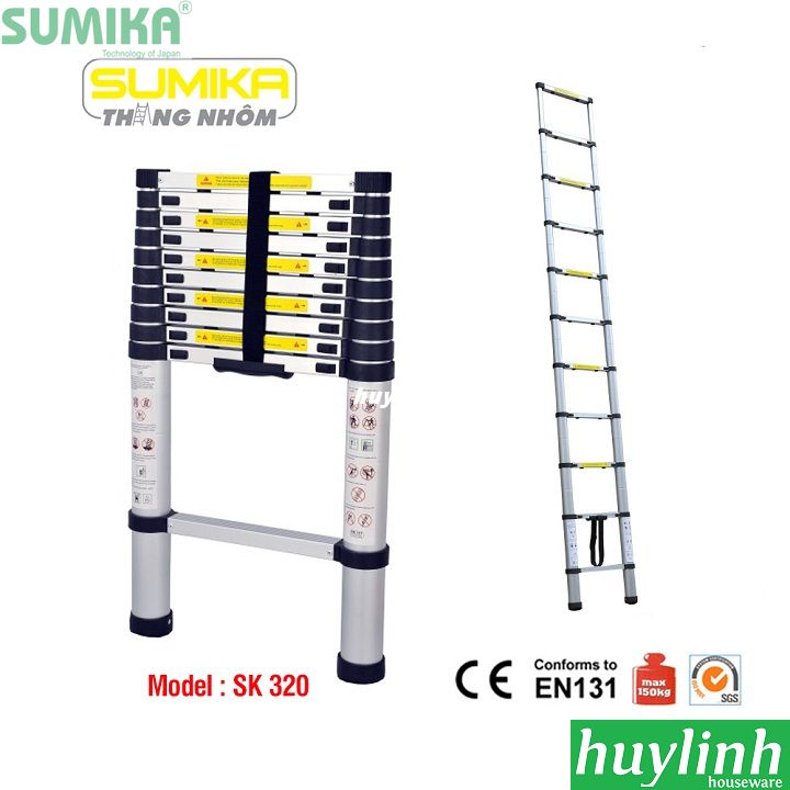 Thang nhôm rút đơn Sumika SK320 - 3.2 mét 2