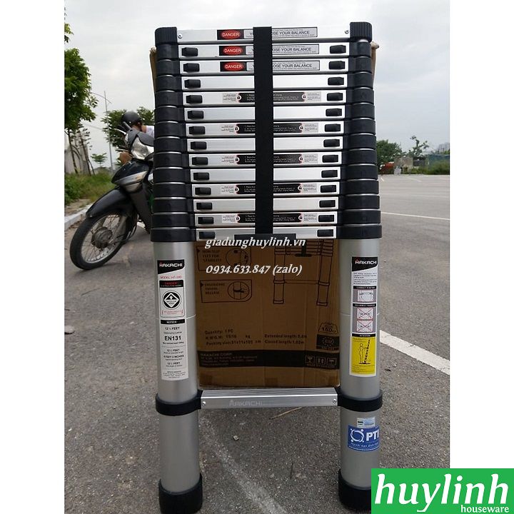 Thang nhôm rút đơn Hakachi HT-580 - 5.8 mét 2