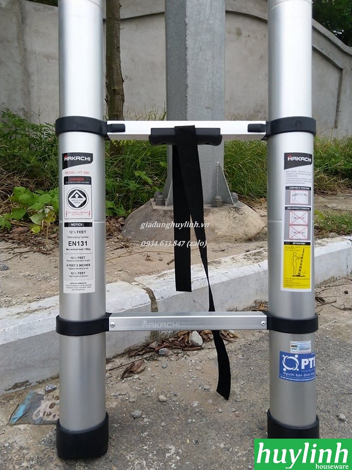 Thang nhôm rút đơn Hakachi HT-580 - 5.8 mét 3